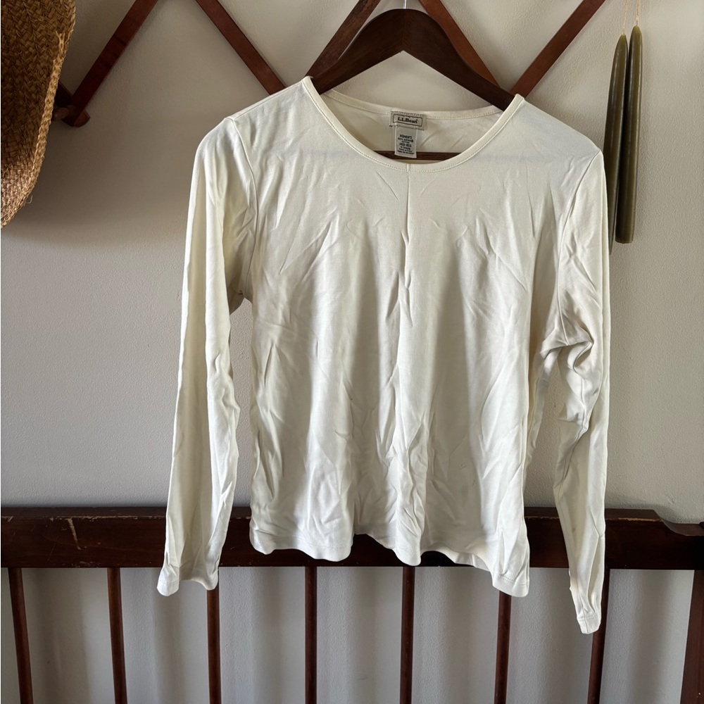 Vintage Land’s End White Cotton Tee